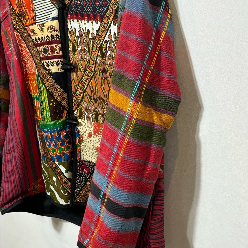 Vintage Neiman Marcus Patchwork Jacket Size S Boh… - image 4